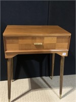 MID-CENTURY EMPTY SEWING CABINET SOLID WOOD