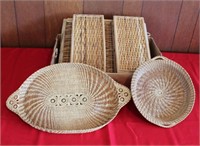 2 Pine Needle Baskets etc