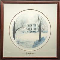 Framed P. Buckley Moss The General's Mansion Print