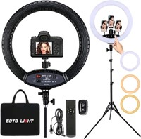 Like New EOTO LIGHT 19 inch LED Ring Light with Tr