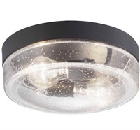 Glass Farmhouse Outdoor Ceiling Flush Mount Light