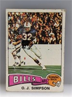 1975 Topps OJ Simpson #500 corner and edge wear