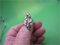 Black Hills Silver Ring with 10K Gold Leaves Sz 9