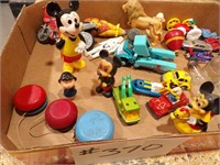 34 pieces of assorted toys in box