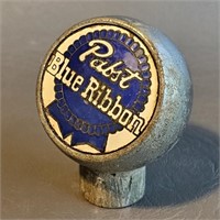 Vintage Enameled Pabst Blue Ribbon Shift Knob