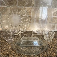 Assorted Glass Trays & More
