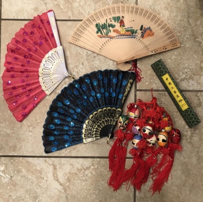 Asian Inspired Folding Hand Fans & More