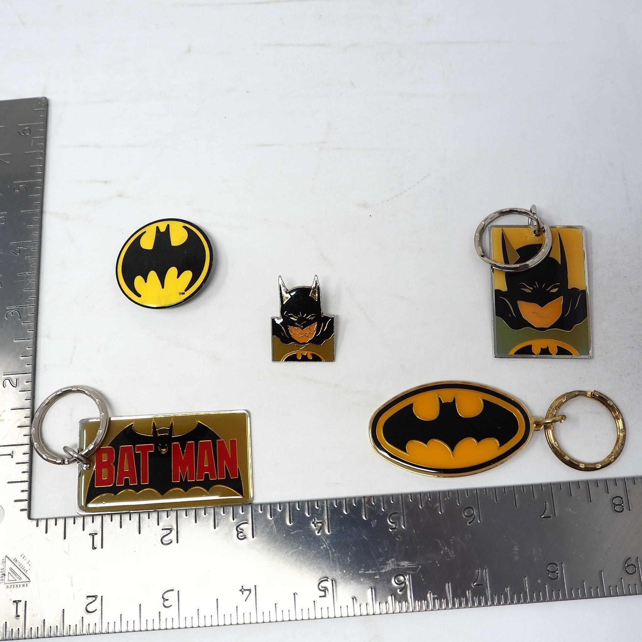 Misc Vintage DC Comics Batman Pins Keychains