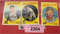 3 high number baseball cards