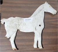 WHITE-PAINTED HORSE WINDMILL WEIGHT