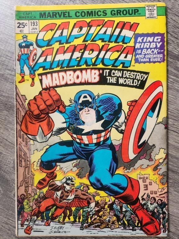 Captain America #193 (1976) KIRBY! 1st MADBOMB