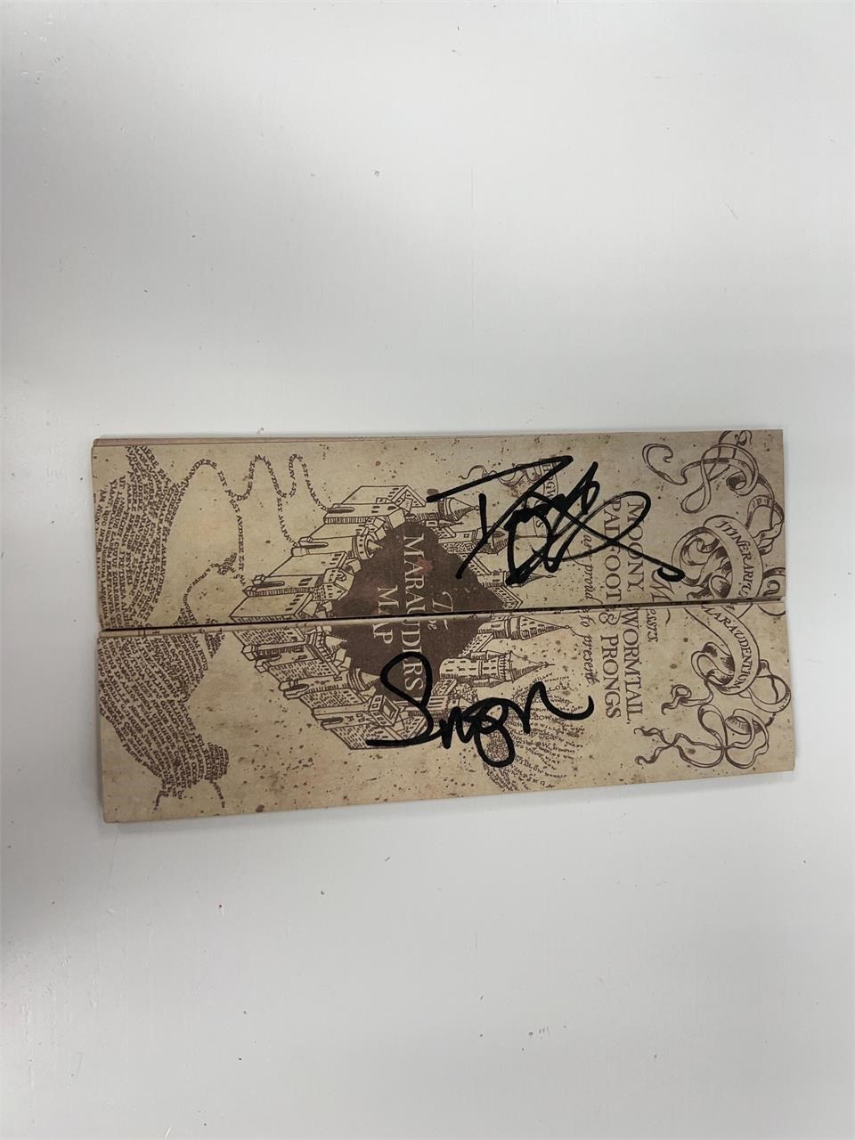 Autograph COA Harry Potter Map