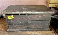 Old Machinist Wooden Toolbox - CK Pics, Hinge