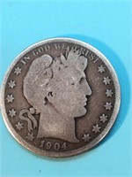 1904-S Barber Half dollar