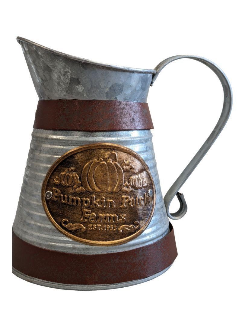 Rustic Style PUMPKIN PATCH FARMS Metal Pitcher