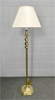 Two Bulb Brass Floor Lamp