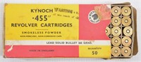 Kynoch .455 Revolver Cartridges