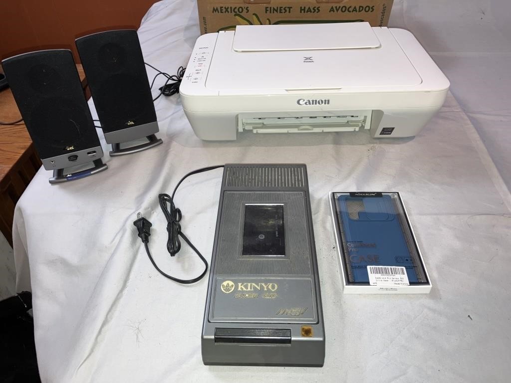 Canon Scanner/Kinyo Cassette Player/Speakers