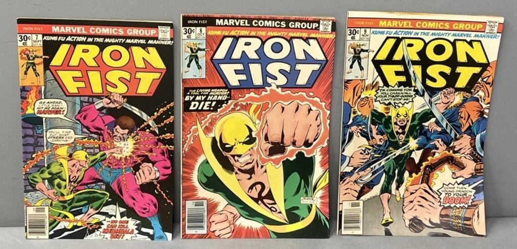 3 Iron Fist Marvel Comic Books #7, #8 & #9