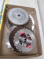 Group of assorted circular saw blades