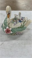 Fitz and Floyd Swan Candy Dish