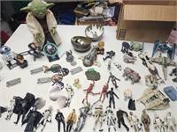 Collection of Star Wars action figures,  space
