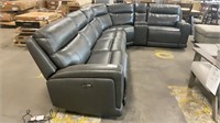 LEATHER RECLINER SECTIONAL.