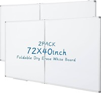 2 PACK 72x40" Foldable Whiteboard