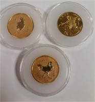 Lot of 3 Incased Tokens