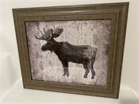 Professionally Framed Moose Art. 22 x 26