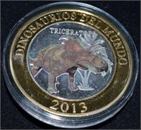 Comm. Medallion Dinosaurios Del Mundo 2013