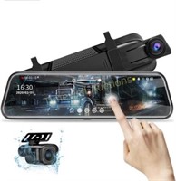 10' Mirror Dash Cam 1080P Night Vision Touch