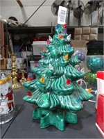 12" Collectible Electric Ceramic Christmas Tree