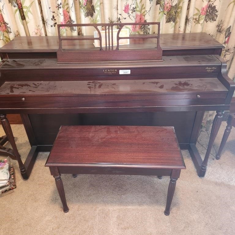 Lester Spinet Piano w/ Bench