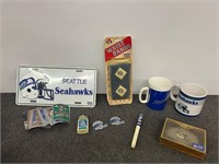 Lot of VTG Seattle Seahawks Collectibles