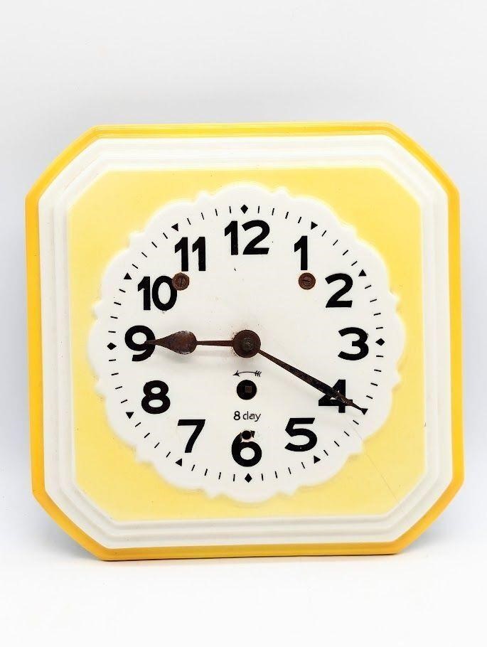 Yellow Kitchen Clock Cracked