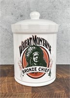 Wheat Montana Bronze Chief Cookie Jar