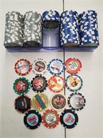 100 Various Novelty Casino Chips