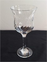 Vintage Winterthur Optic Swirl Water Stem Glass