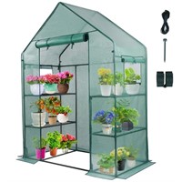 N4855  SUNOYAR Greenhouse, 2 Tiers 4 Shelves, Walk