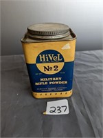 HiVel No. 2 Military Rifle Powder Tin with GP in