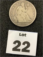 1877 "S" Seated Liberty Half Dollar