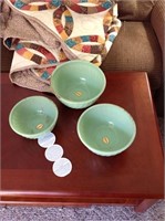 Jadeite Fire King Mixing Bowls