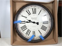 Baldauf battery operated clock, 30" diameter, we