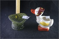 Daisy & Buttons Green Vase & Ceramic Planter