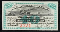 Civil War Era Boston, Hartford & Erie Railroad $35