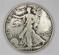 1939s Better Walking Liberty Half Dollar $32PG