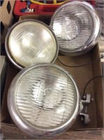 Vintage glass faced headlights