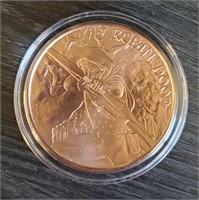 One Ounce Copper Round: Robin Hood