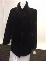 Black sheared Muskrat jacket size 10